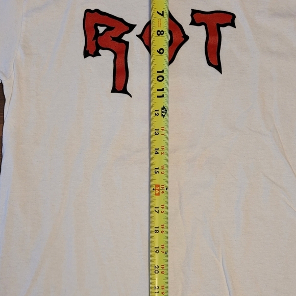 ROT Official Band Merch White Double Sided Band T Shirt Nice Graphics Sz S RARE! - Picture 5 of 8